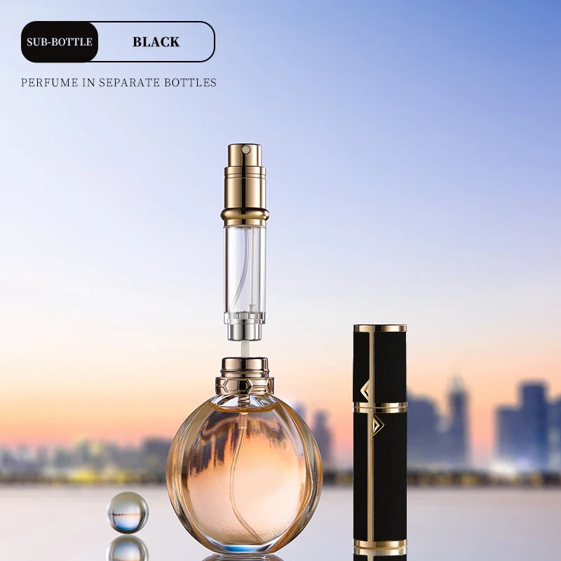 5/8/10ml PU leather mini perfume Atomizer Bottle Sprayer Suitable for Boarding Tight Sealing Travel Customized Refillable Bottle