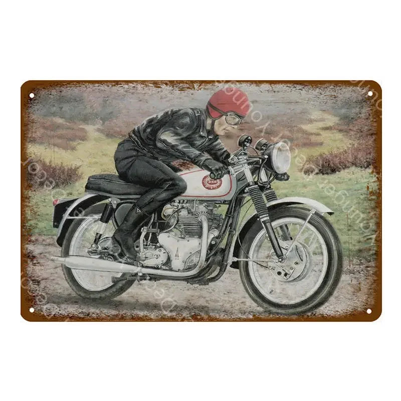 Dirt Bike Metal Poster Retro Motorcycle Races Plaque Wall Art Painting Plate Pub Bar Garage Home Decor Isle Of Man Signs YI-179