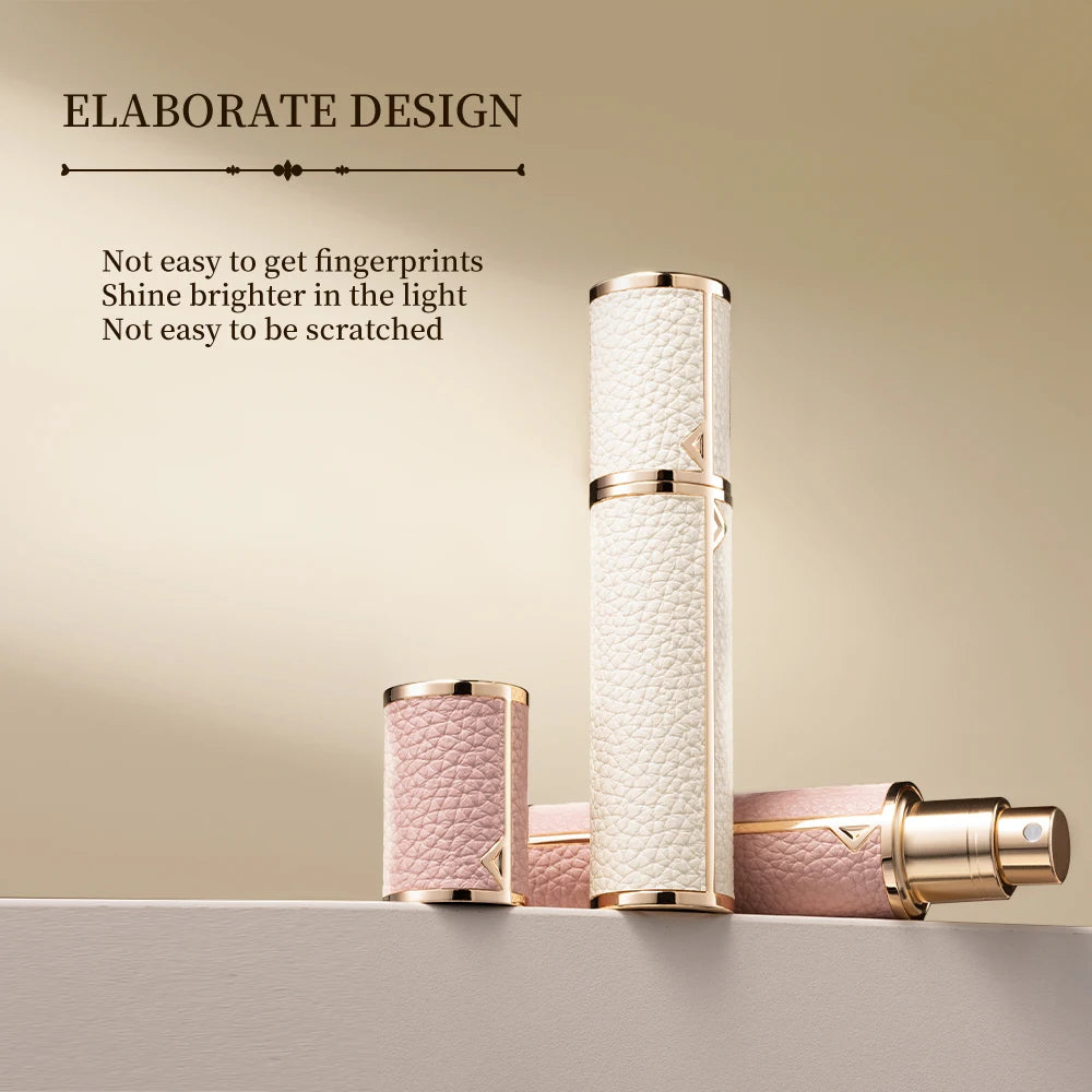 5/8/10ml PU leather mini perfume Atomizer Bottle Sprayer Suitable for Boarding Tight Sealing Travel Customized Refillable Bottle