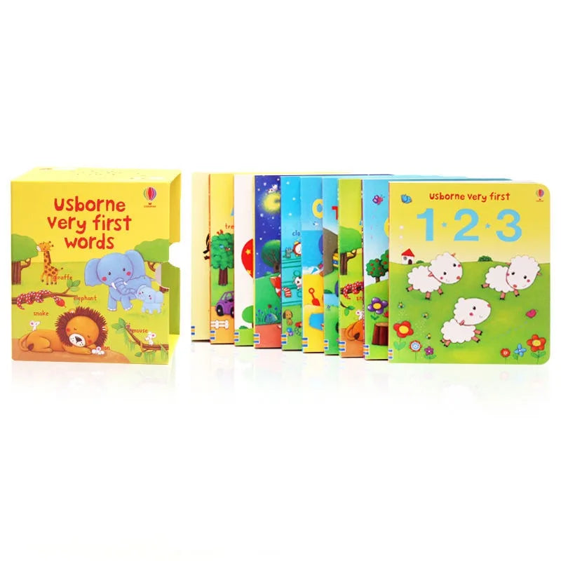 10books/set English Books Usborne Very First Words Hardcover Board Book Children's Enlightenment Educational Picture Textbook