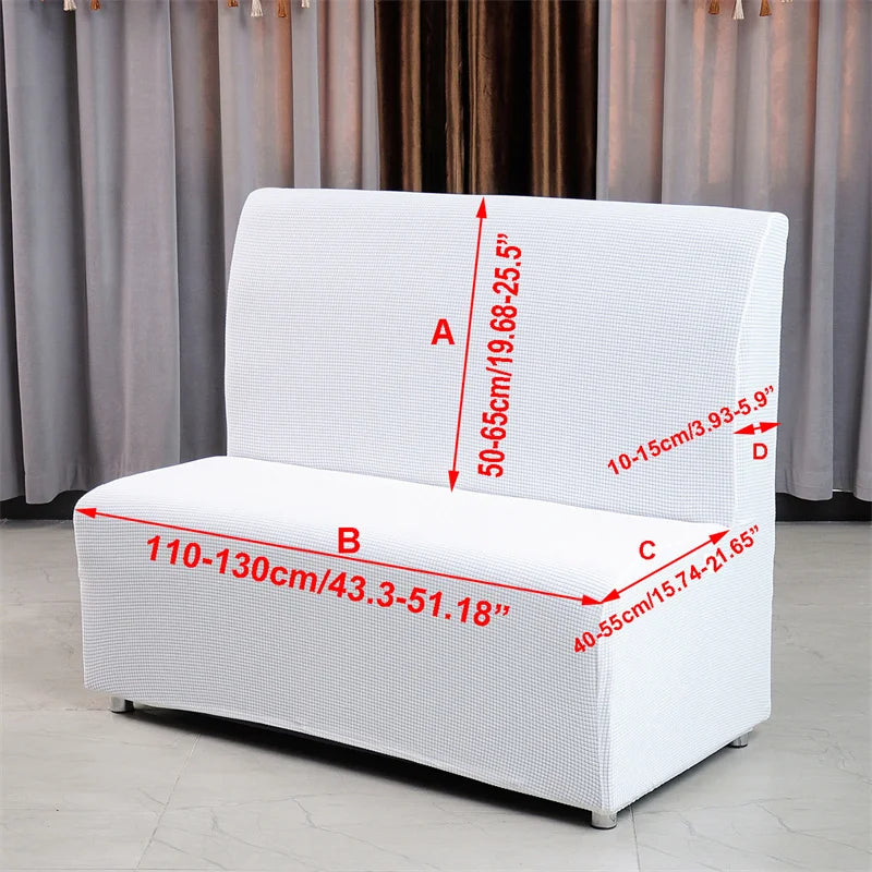 Bar Cafe Internet Bar Armless Sofa Cover Elastic Thickened Corn Velvet Hotel Restaurant Non Slip Stretch Sofa Covers Slipcovers