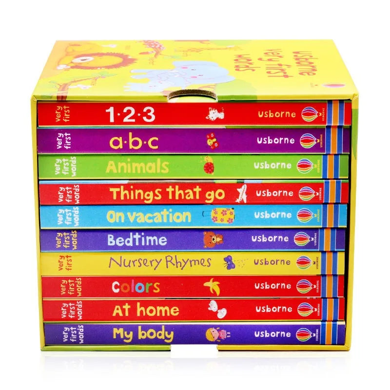 10books/set English Books Usborne Very First Words Hardcover Board Book Children's Enlightenment Educational Picture Textbook