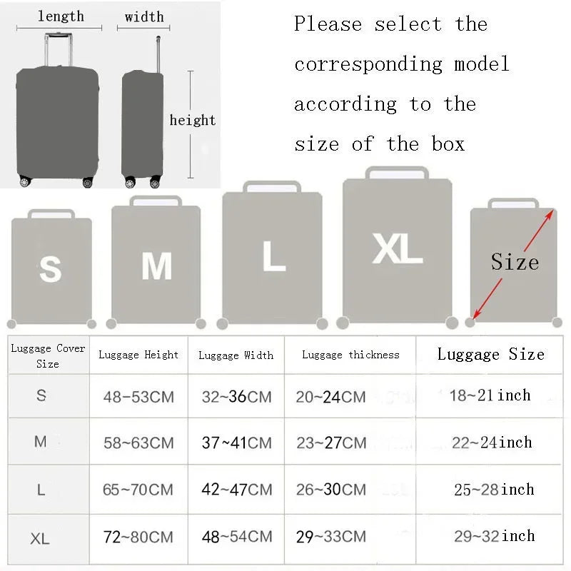 Elasticity Luggage cover Luggage Protective Covers  Suitable18-32 Inch  Suitcase cover Suitcase Dust Cover Travel Accessories