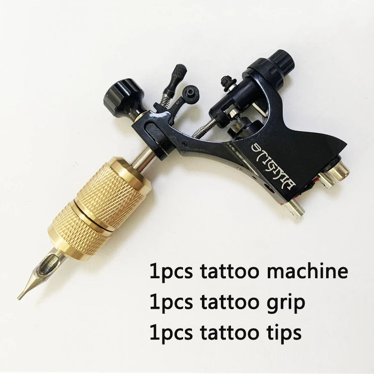 Rotary Tattoo Machine Tattoo Supplies Adjustable Stroke with Self-Locking Machine Handle Auto Lock 25mm Tattoo Grips