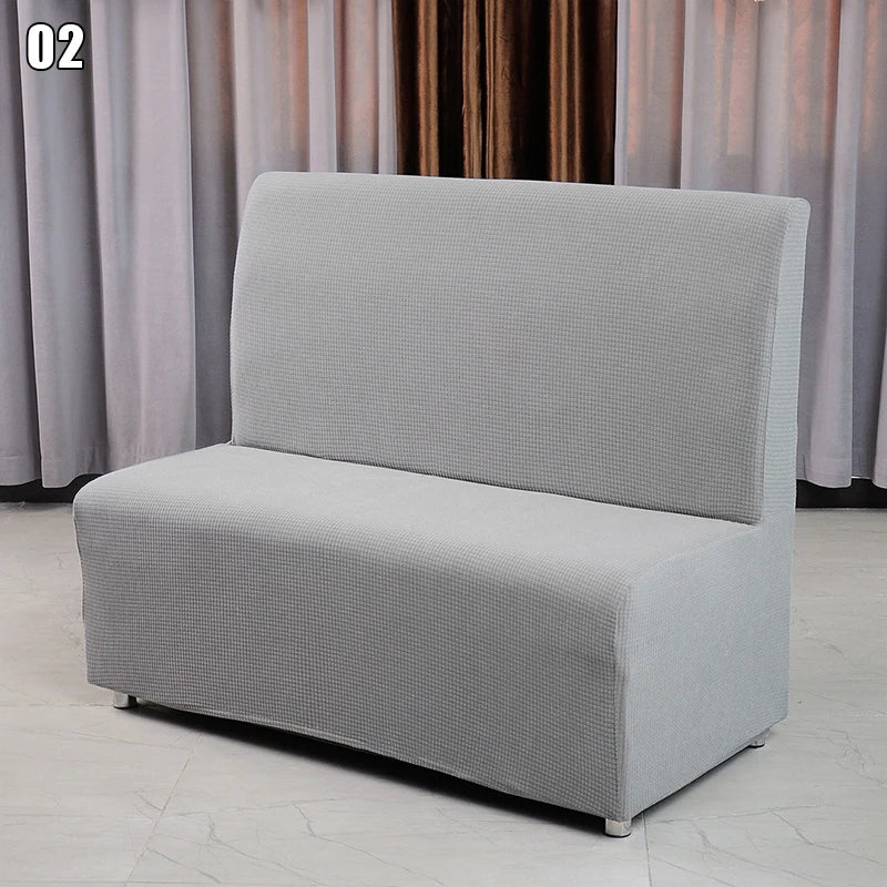 Bar Cafe Internet Bar Armless Sofa Cover Elastic Thickened Corn Velvet Hotel Restaurant Non Slip Stretch Sofa Covers Slipcovers
