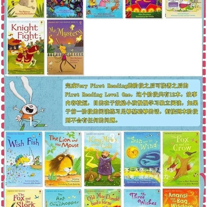50 Books/Set Usborne My First Reading Library English Picture Books Baby Early Childhood Words Learning Gift for Kids New