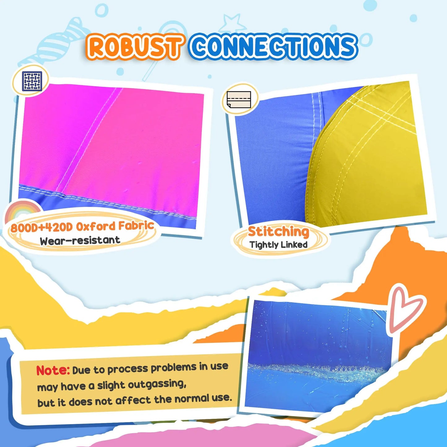 5-in-1 Inflatable Bounce House for Kids Aged 3-10 with Trampoline Pool Climbing Wall Includes Air Blower for Outdoor Activities