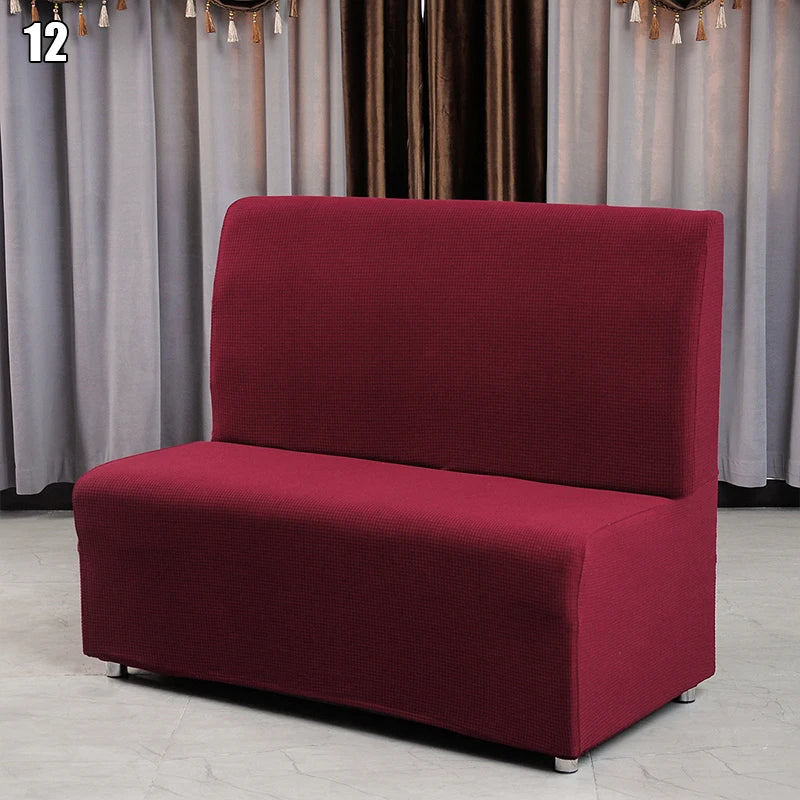Bar Cafe Internet Bar Armless Sofa Cover Elastic Thickened Corn Velvet Hotel Restaurant Non Slip Stretch Sofa Covers Slipcovers