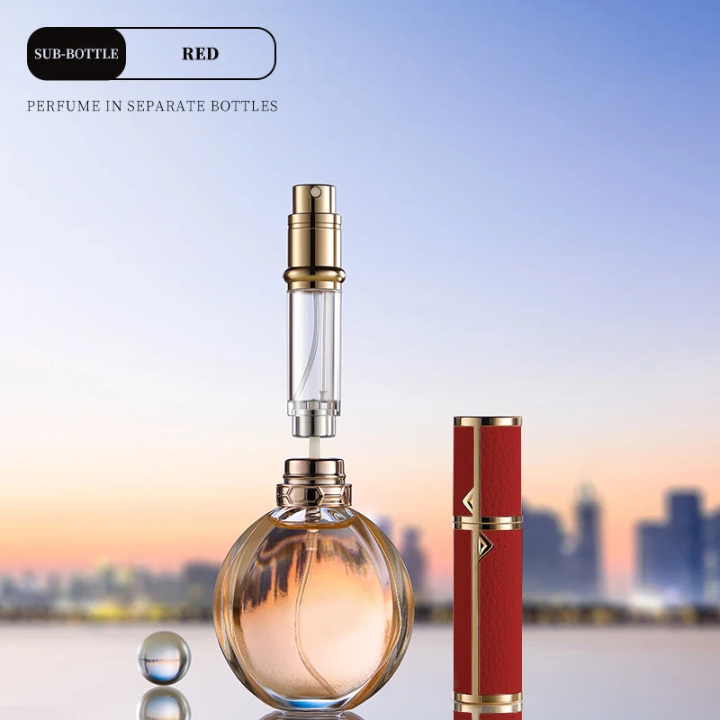 5/8/10ml PU leather mini perfume Atomizer Bottle Sprayer Suitable for Boarding Tight Sealing Travel Customized Refillable Bottle