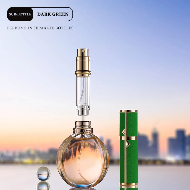 5/8/10ml PU leather mini perfume Atomizer Bottle Sprayer Suitable for Boarding Tight Sealing Travel Customized Refillable Bottle
