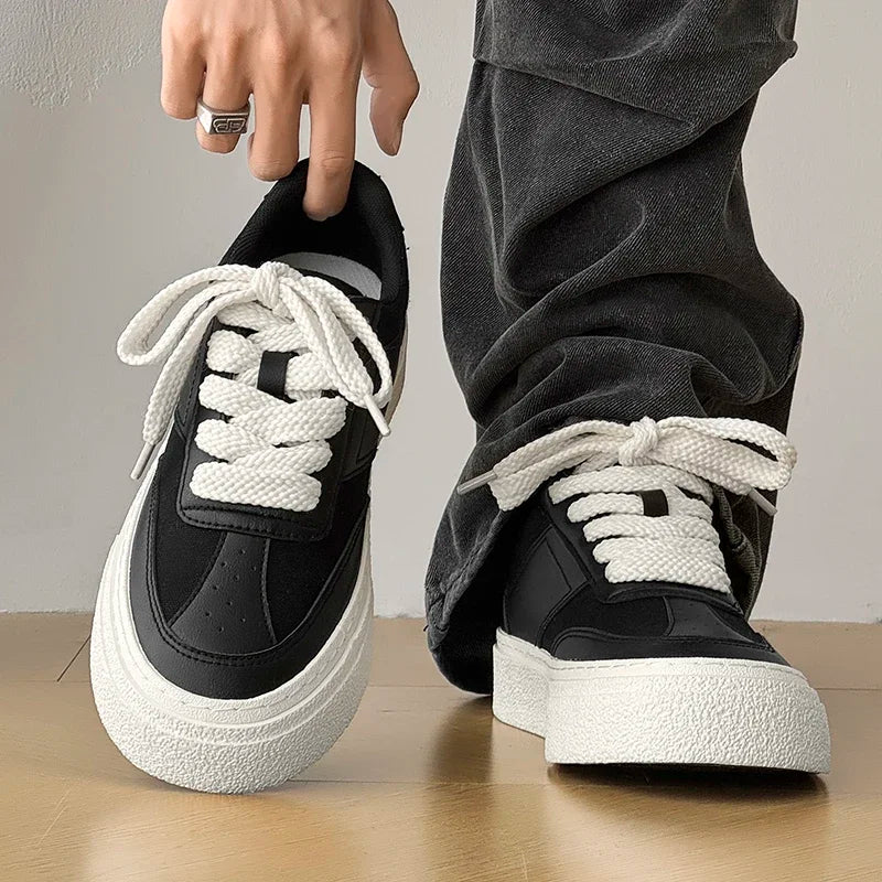 Men's Shoes 2025 Spring New Men Casual Shoes Fashion Printing Flat Retro Comfortable Breathable Non-slip Sports Sneakers for Man