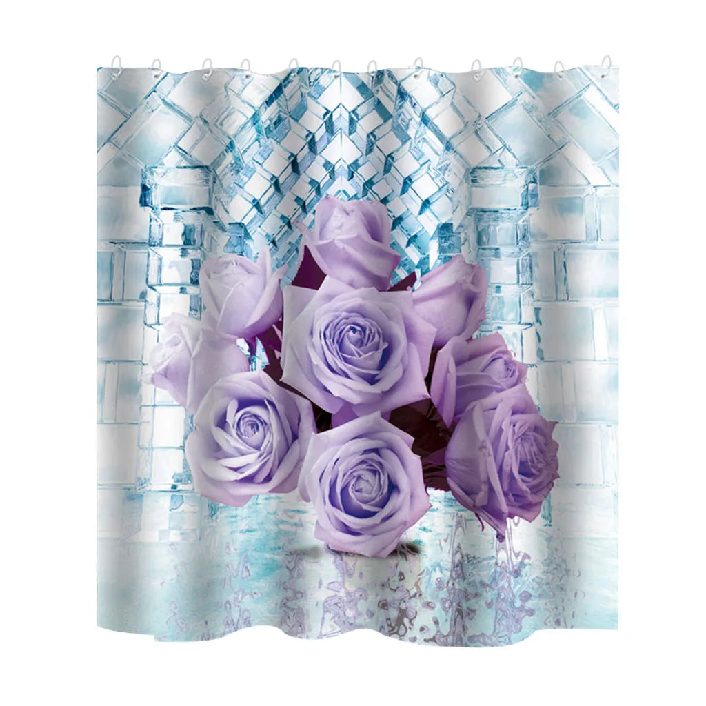 Multiple Styles Of Shower Curtains Landscape Bathroom Curtain Waterproof Polyester Shower Curtain With Hooks For Bathroom