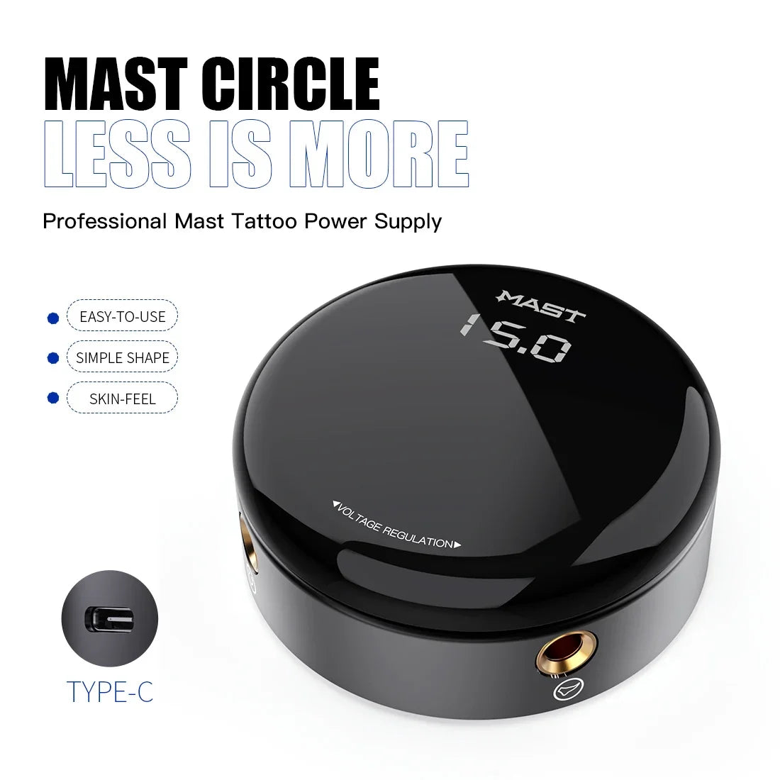 Mast Tattoo Machine Driving Structure 3.5mm Stroke Circle Round OLED Power Supply Cartridge Needles Kit Tattoo Supplies Set