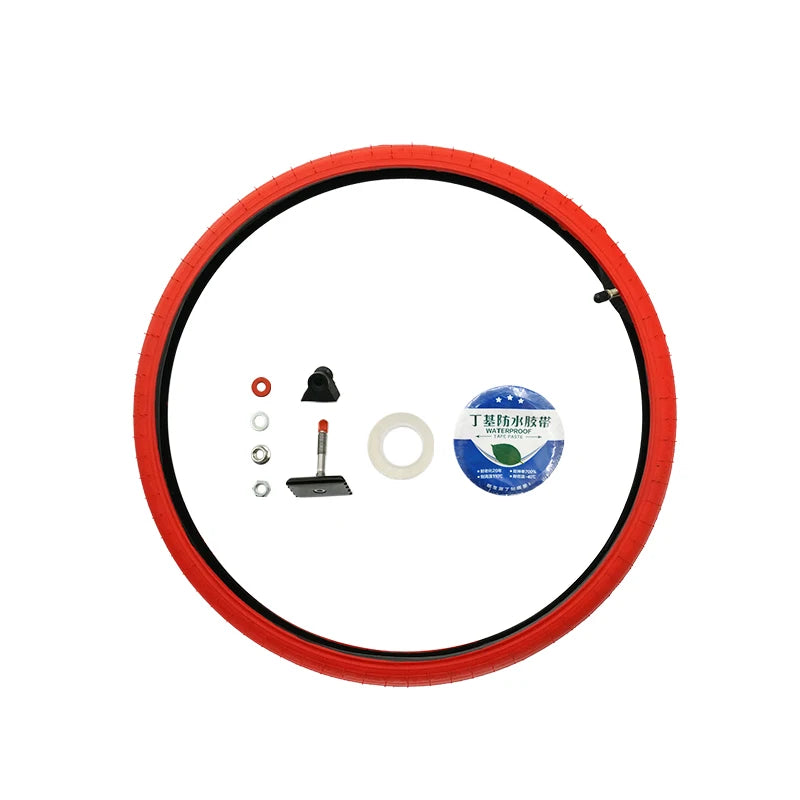 Dirt bike motorcycle small red tyre to prevent punctured tire forest field special low pressure inner tube tyre