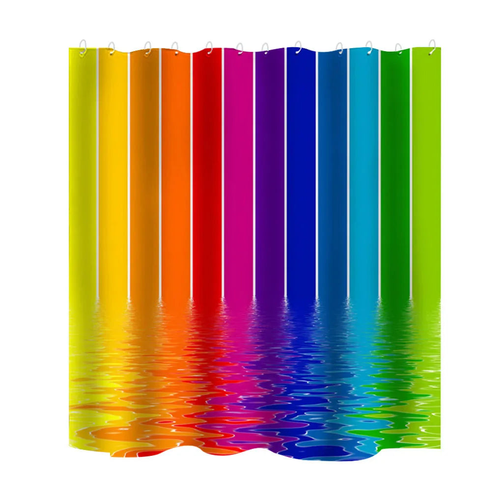 Multiple Styles Of Shower Curtains Landscape Bathroom Curtain Waterproof Polyester Shower Curtain With Hooks For Bathroom
