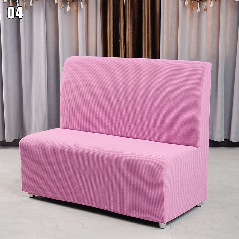 Bar Cafe Internet Bar Armless Sofa Cover Elastic Thickened Corn Velvet Hotel Restaurant Non Slip Stretch Sofa Covers Slipcovers