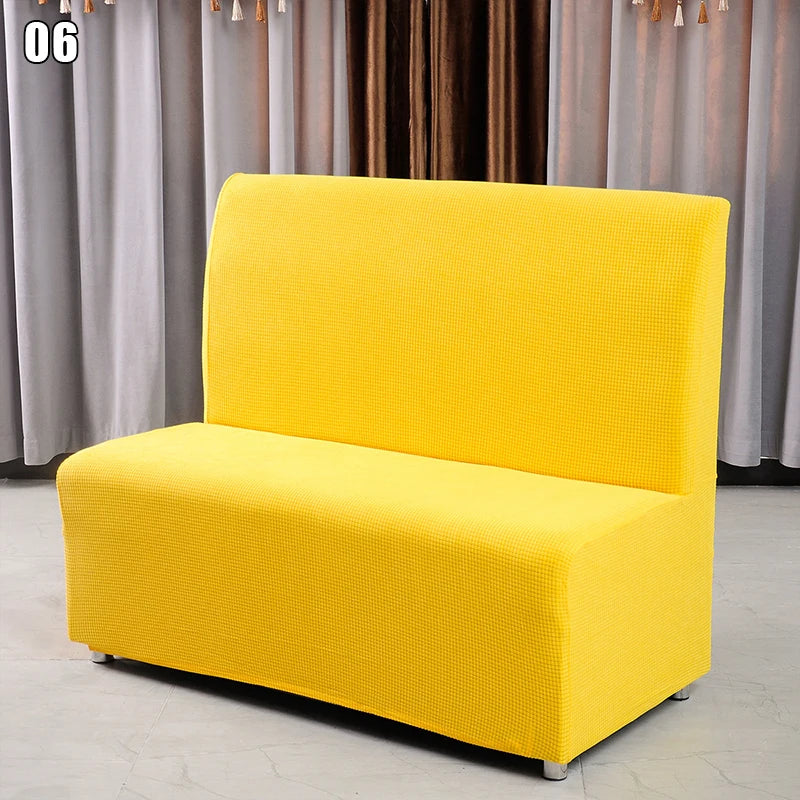 Bar Cafe Internet Bar Armless Sofa Cover Elastic Thickened Corn Velvet Hotel Restaurant Non Slip Stretch Sofa Covers Slipcovers