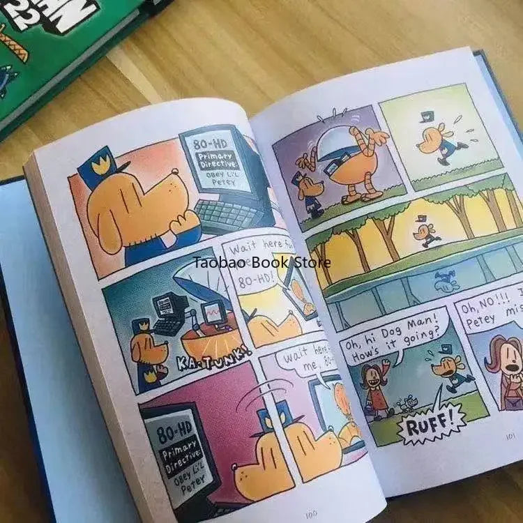 15Books Dog Man Detective Dog's Adventures Volumes 1-15 Hardcover New Edition Set Picture Book Comic Click-to-Read Version