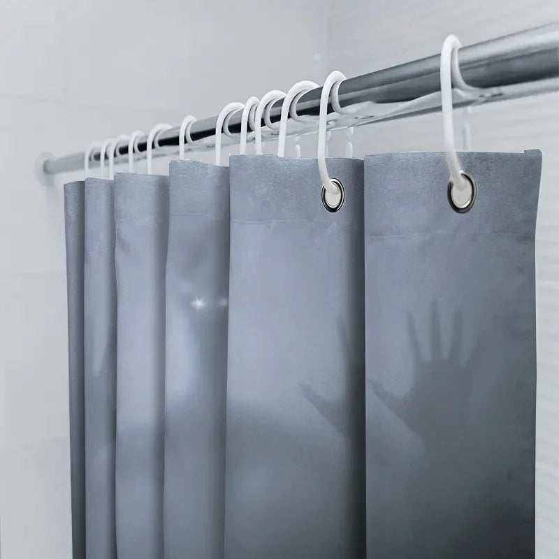Waterproof Haunted House Shower Curtain with Spooky Ghost Design for a Thrilling Bathroom Atmosphere