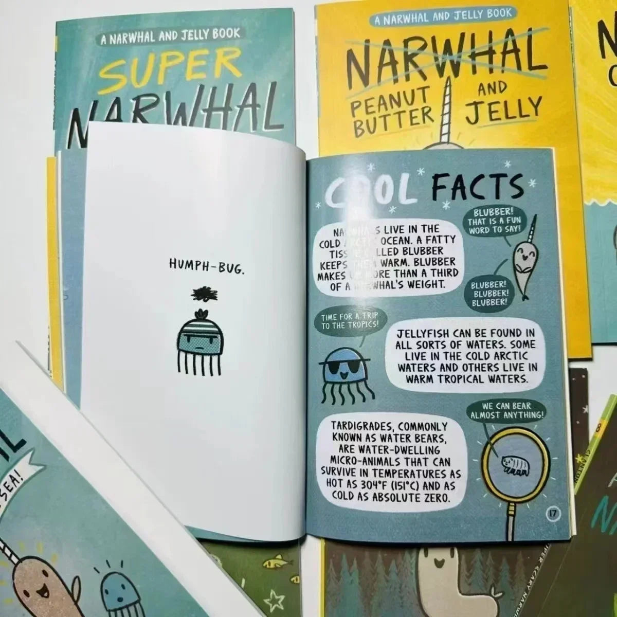 8 Volumes Narwhal and Jelly Storybook Children's Picture Comic Book Kids English Reading Gift