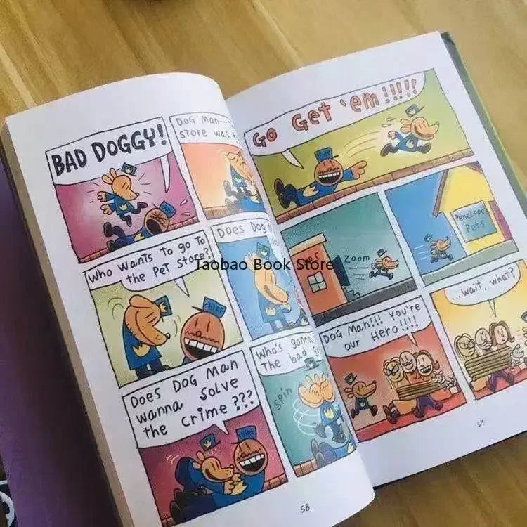 15Books Dog Man Detective Dog's Adventures Volumes 1-15 Hardcover New Edition Set Picture Book Comic Click-to-Read Version