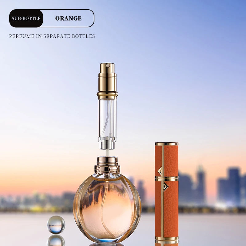 5/8/10ml PU leather mini perfume Atomizer Bottle Sprayer Suitable for Boarding Tight Sealing Travel Customized Refillable Bottle