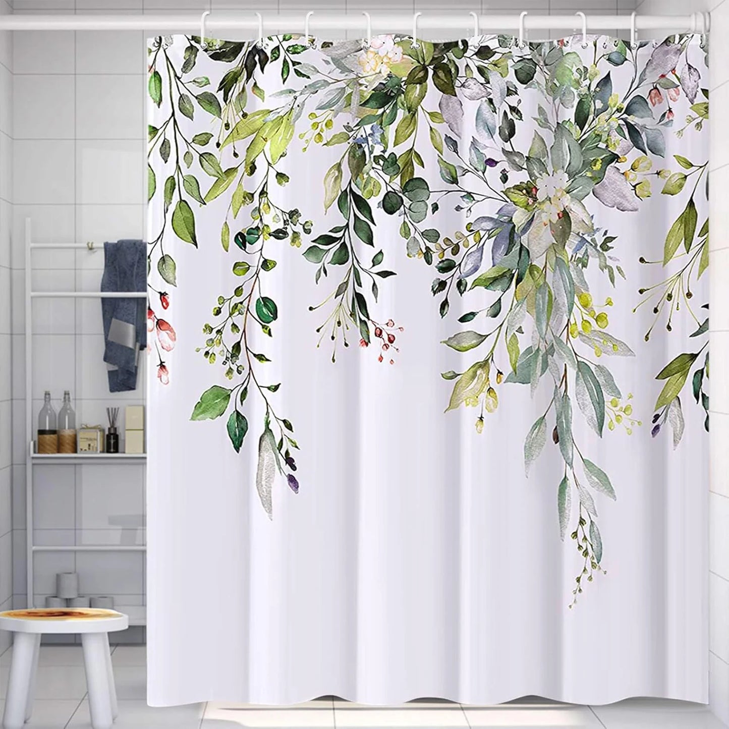 Nature Shower Curtains Woodland Bath Curtain Polyester Cloth Fabric Bathroom Partition with Hooks Scenic Decor Shower Curtain