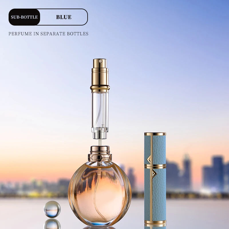 5/8/10ml PU leather mini perfume Atomizer Bottle Sprayer Suitable for Boarding Tight Sealing Travel Customized Refillable Bottle