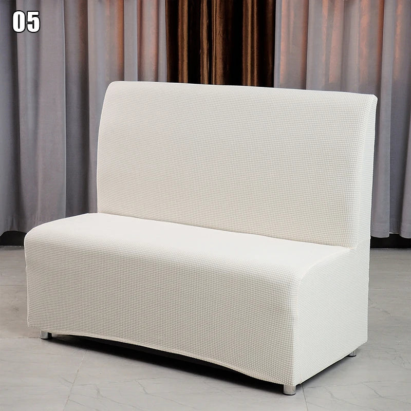Bar Cafe Internet Bar Armless Sofa Cover Elastic Thickened Corn Velvet Hotel Restaurant Non Slip Stretch Sofa Covers Slipcovers