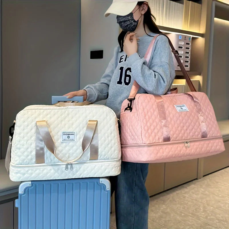 Lightweight Luggage Bag, Large Capacity Travel Duffle Bag Gym Tote Bags, Shoulder Weekender Overnight Bag