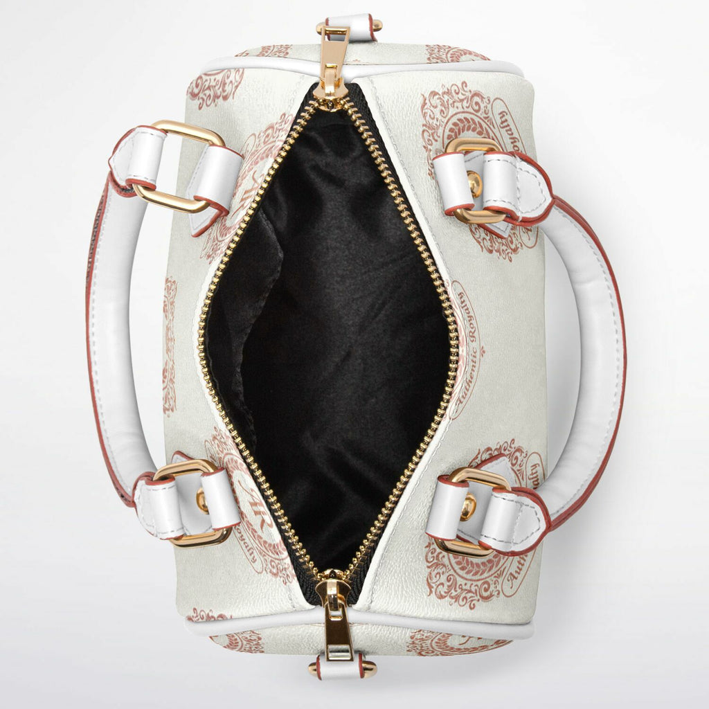 Rose Gold & Cream Faux Leather Crossbody Handbag