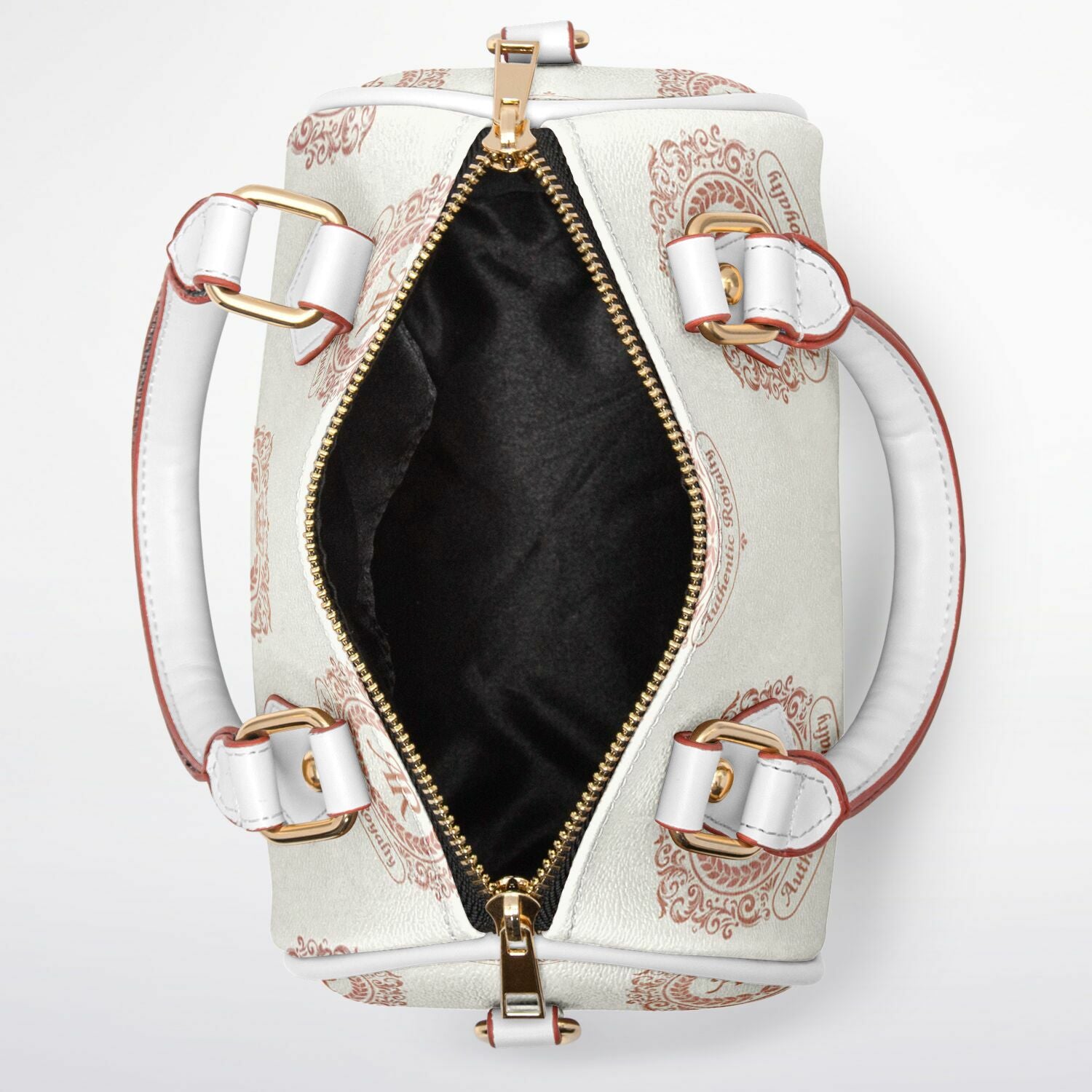 Rose Gold & Cream Faux Leather Crossbody Handbag