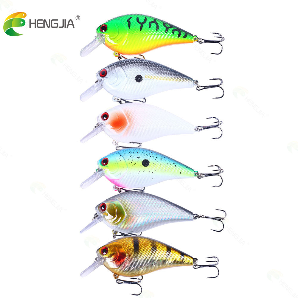 [Shallow Crankbait] 6pcs Shallow Diving Crankbait | Catch More Bass & Pike with Artificial Wobbler Hard Bait Fishing Lure