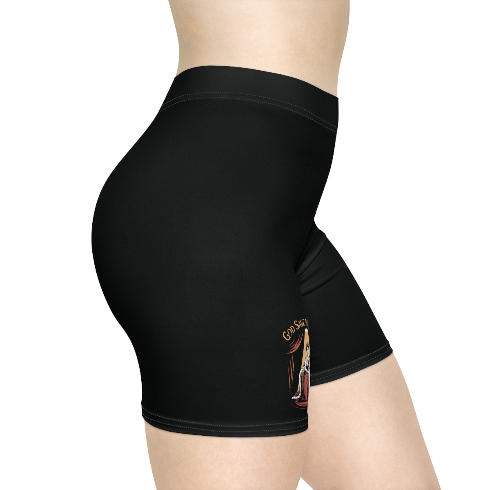 "God Save The Queen" Biker Shorts