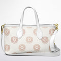 Rose Gold & Cream Faux Leather Tote Bag
