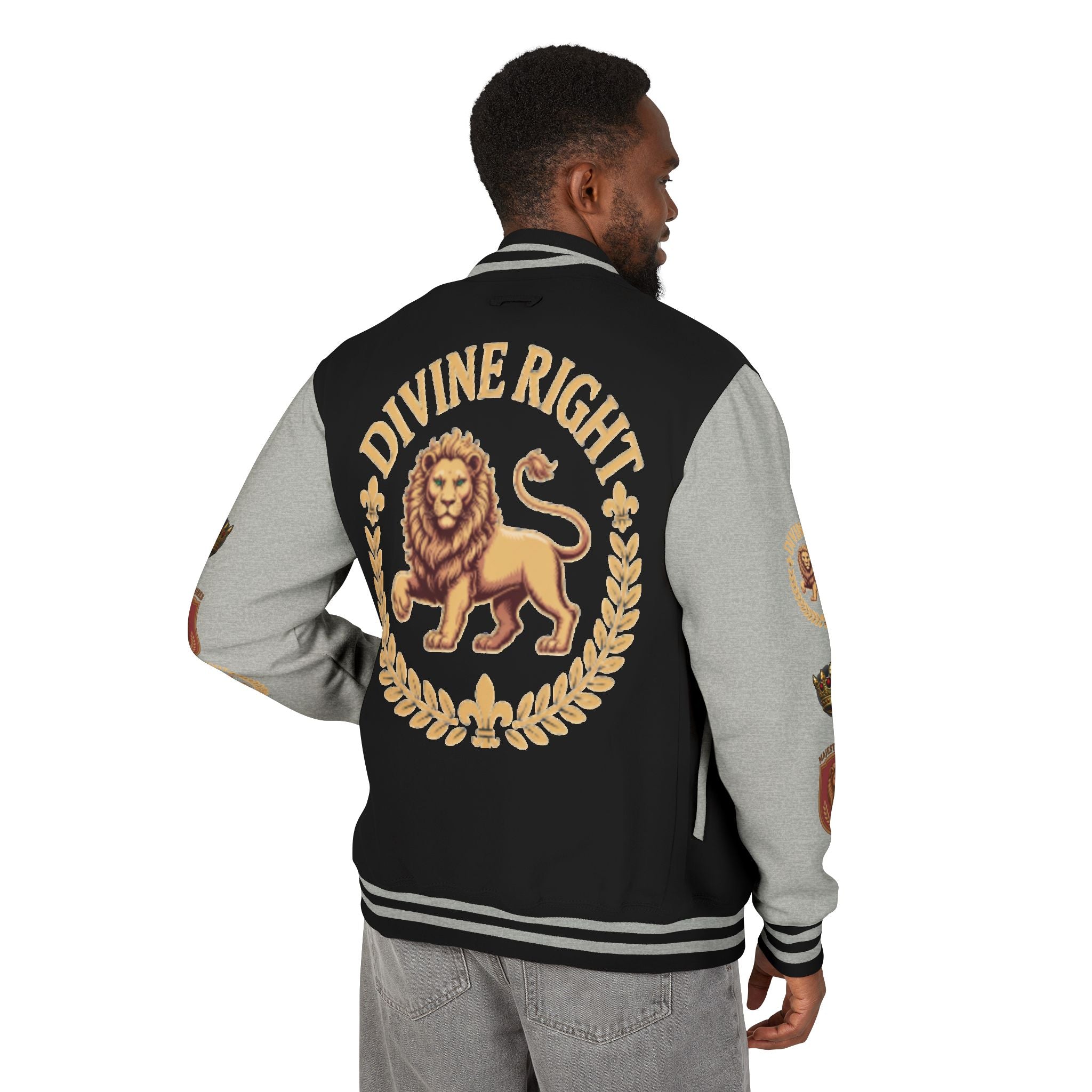 Authentic Royalty Men's "Crowned King" Letterman/Varsity Jacket