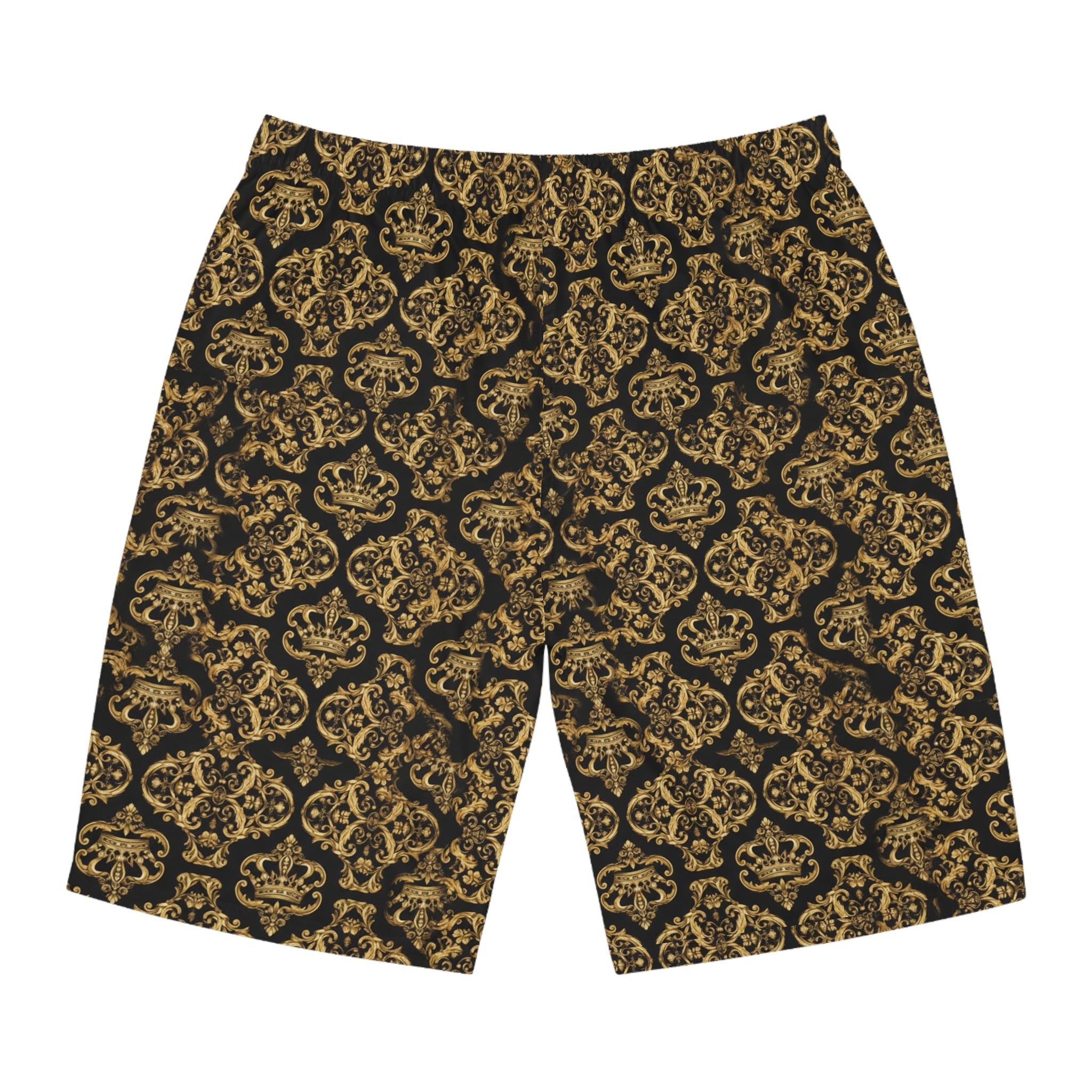 Gold Black Men's Board Shorts