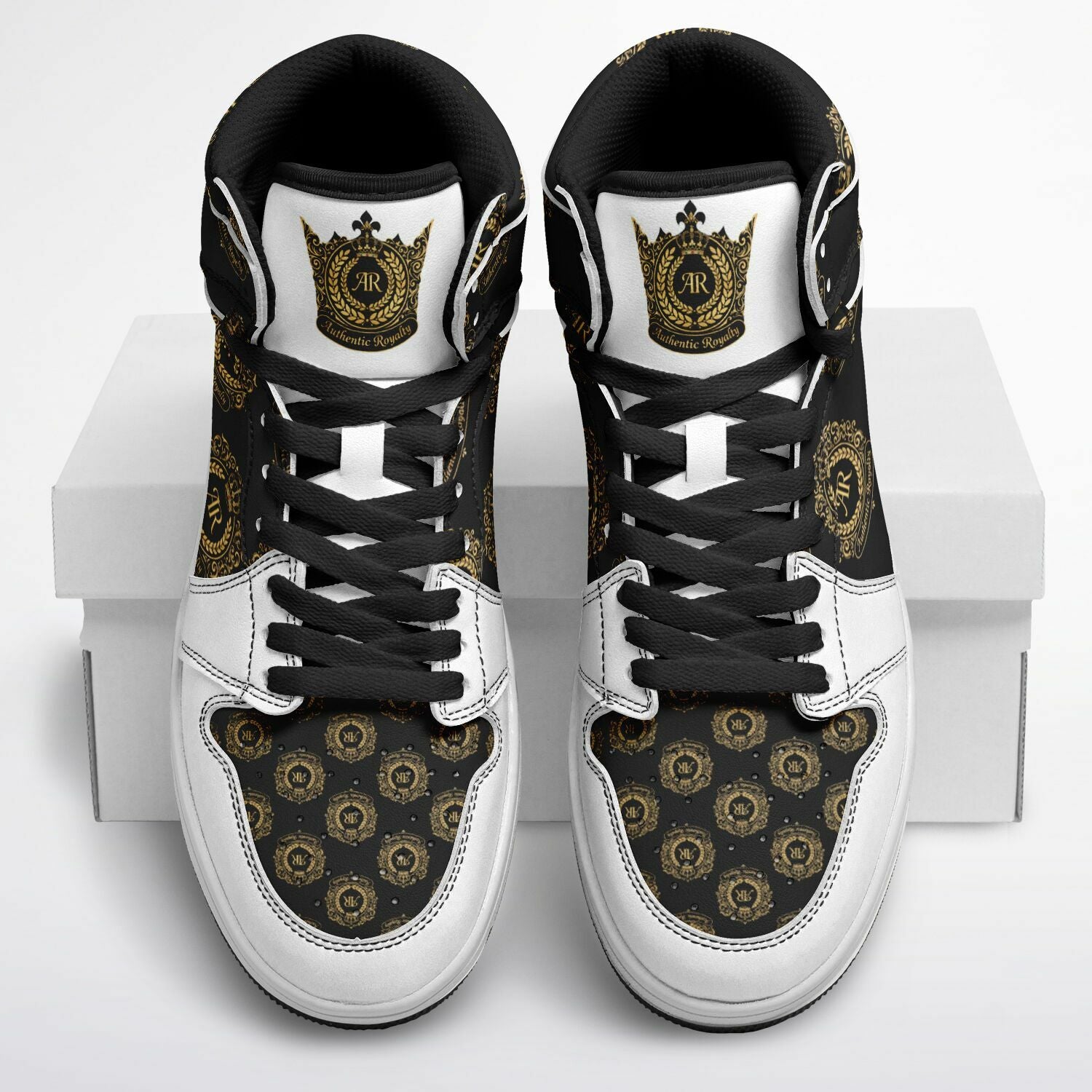 KoolKingKickz "Golden Crown" High-Top Sneakers