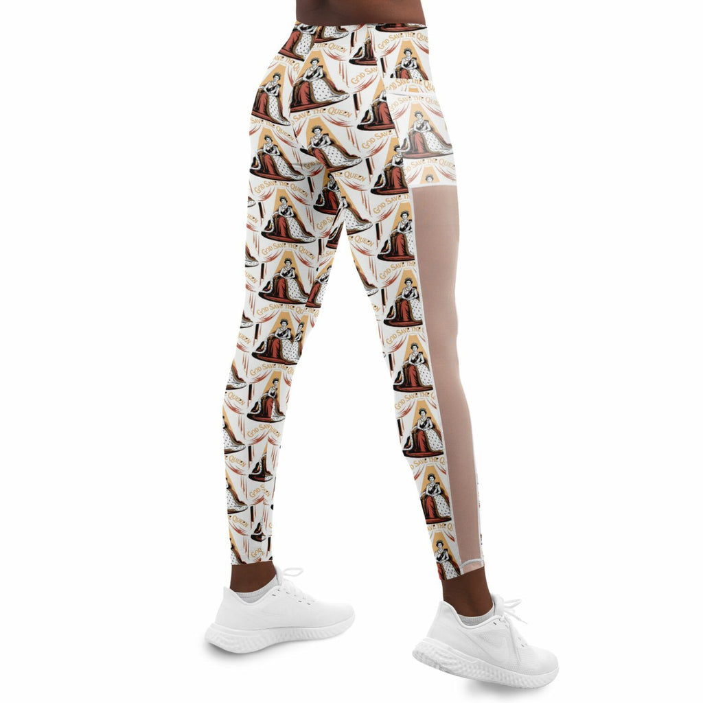Authentic Royalty "God Save The Queen" Mesh Pocket Legging