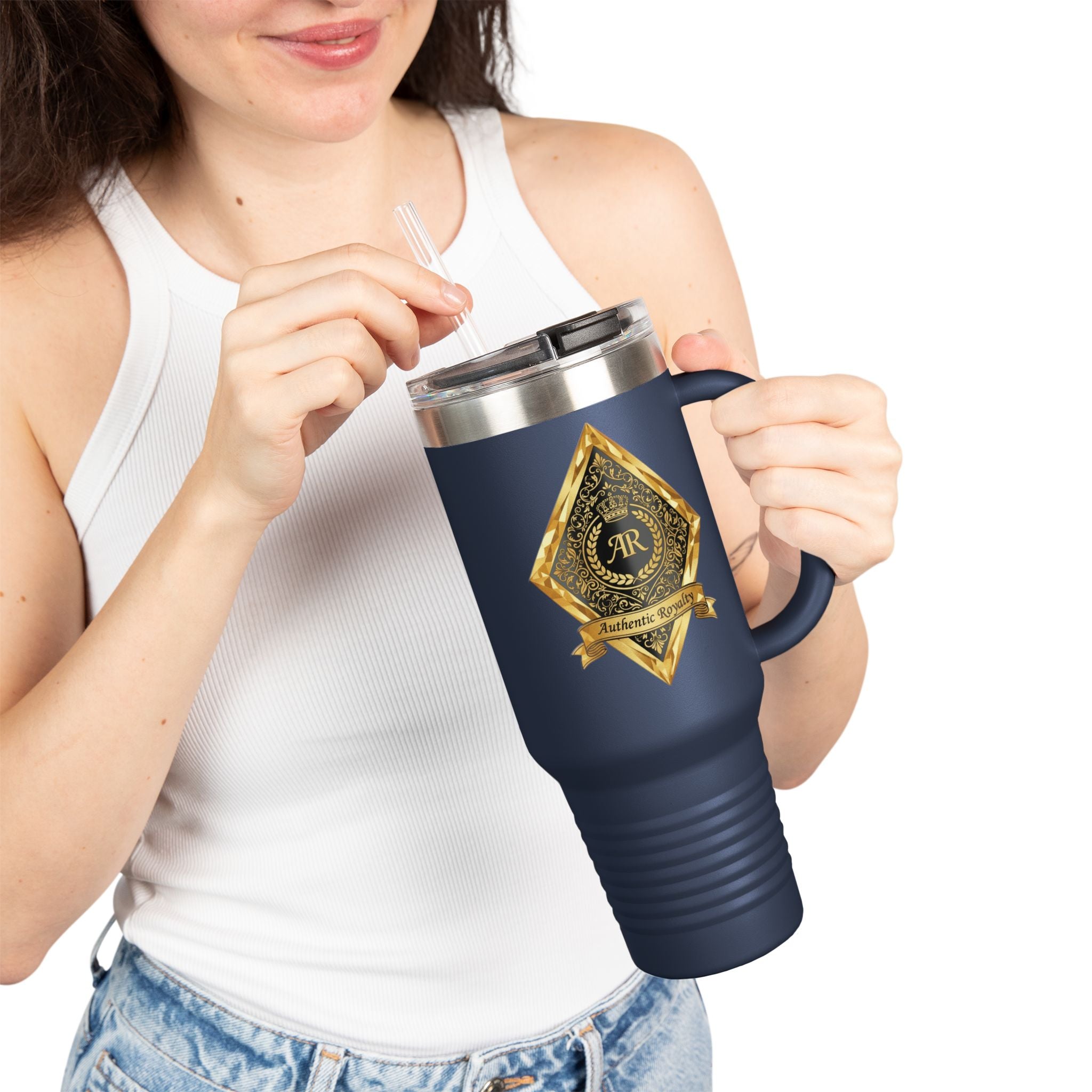 40oz "Gold Crest"  Tumbler