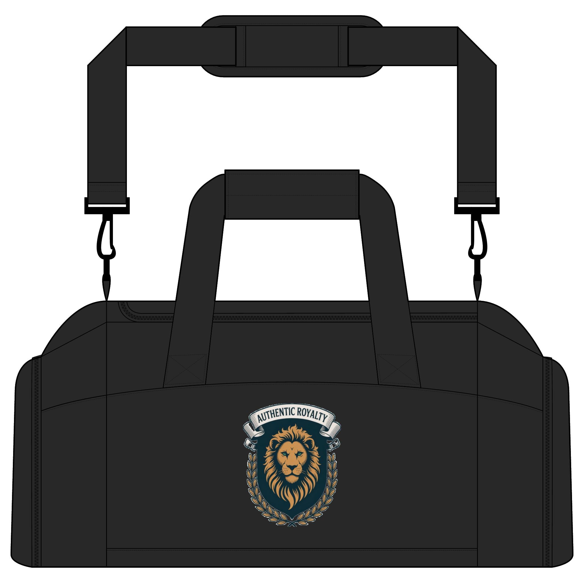 Authentic Royalty "Lion Crest" Athletic Gym Duffle Bag