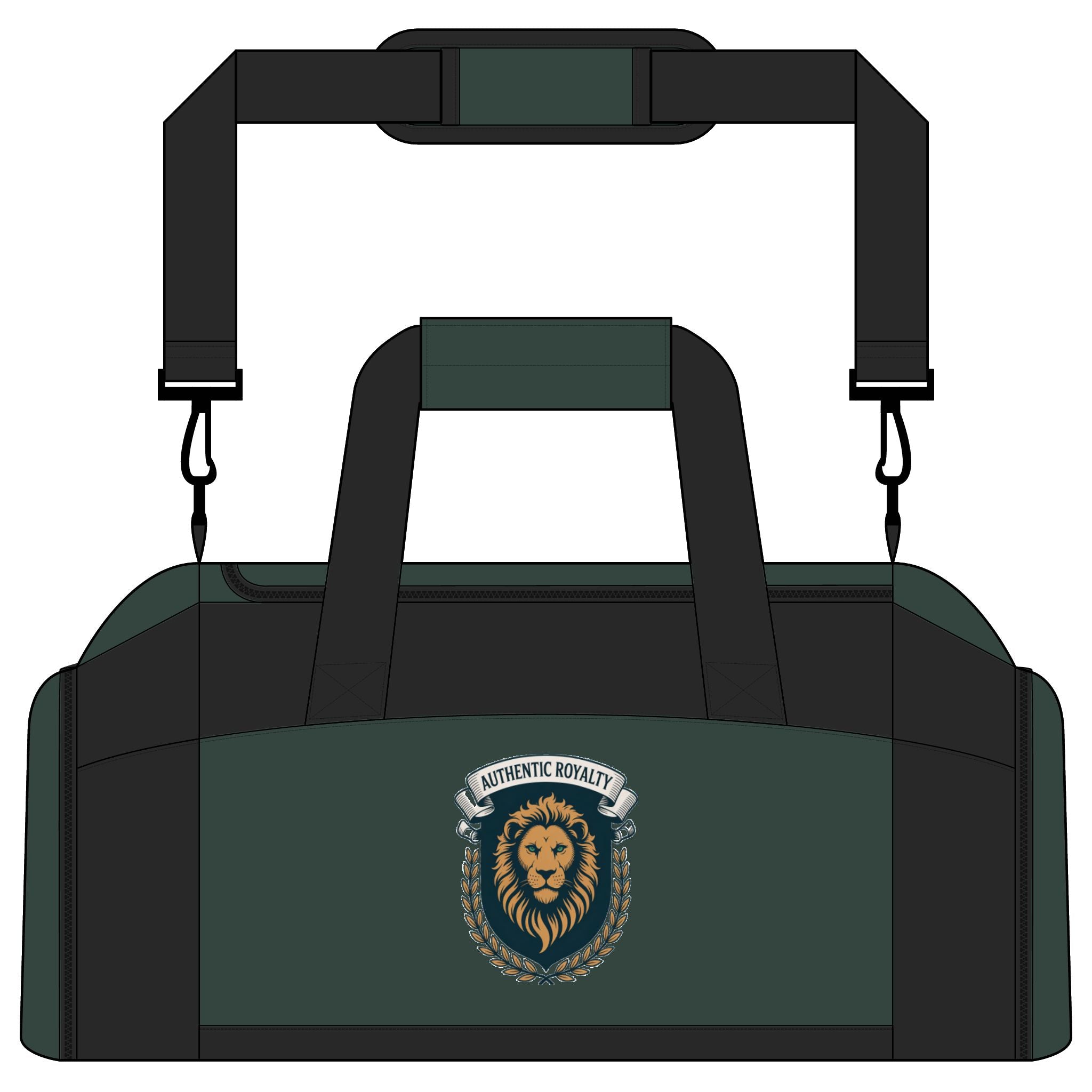 Authentic Royalty "Lion Crest" Athletic Gym Duffle Bag