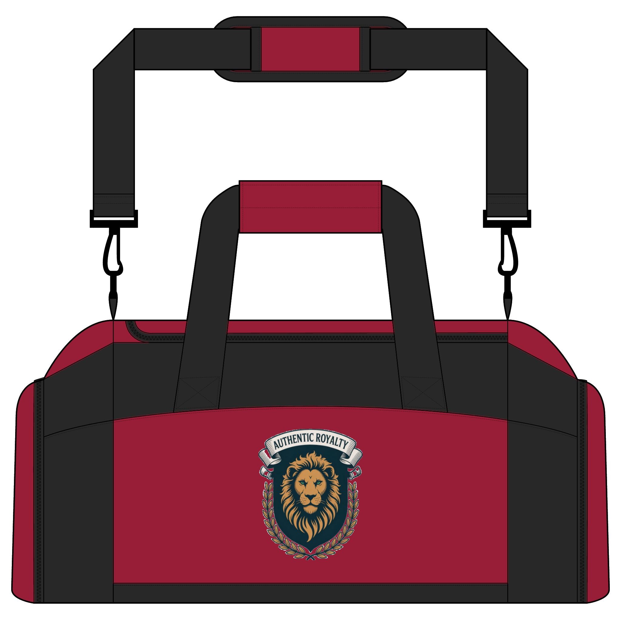 Authentic Royalty "Lion Crest" Athletic Gym Duffle Bag