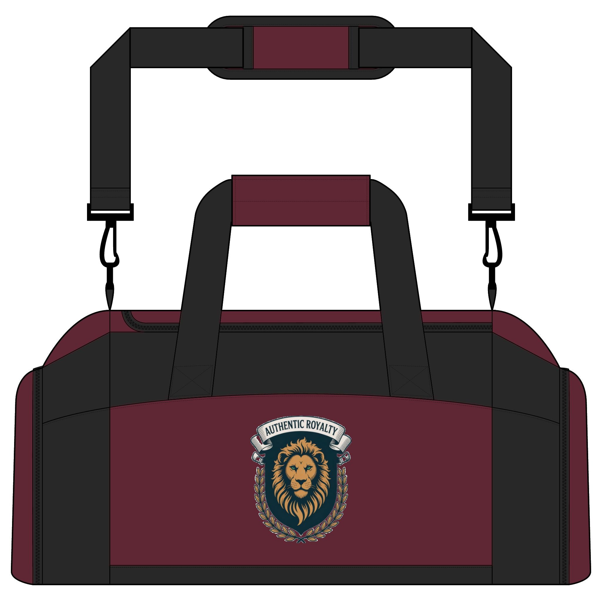 Authentic Royalty "Lion Crest" Athletic Gym Duffle Bag
