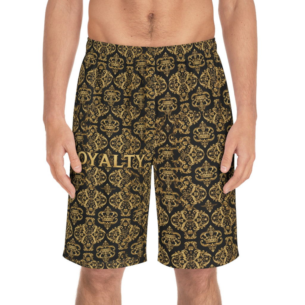 Gold Black Men's Board Shorts