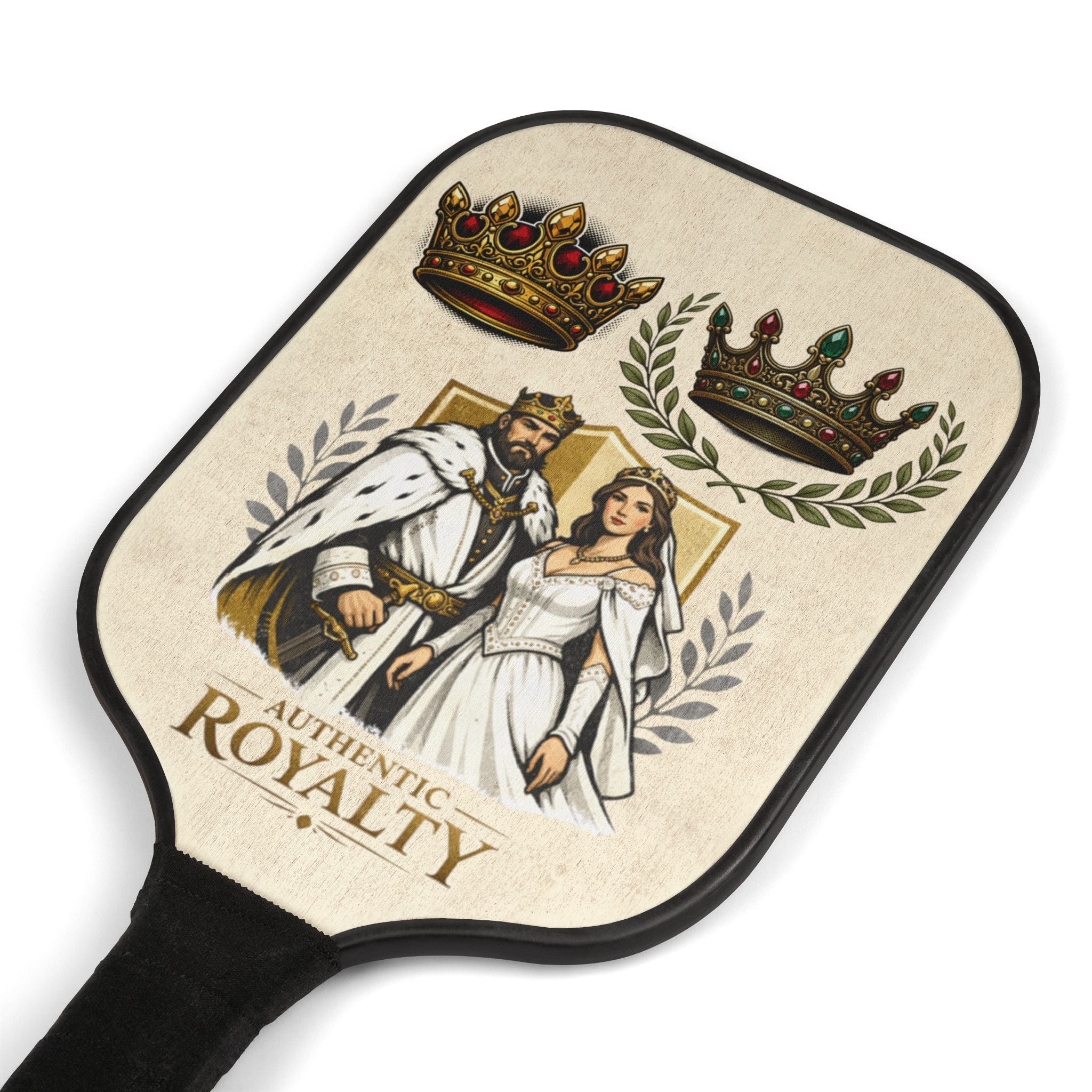 Authentic Royalty "King & Queen" Pickleball Paddle Set (2 Paddles + 2 Balls)