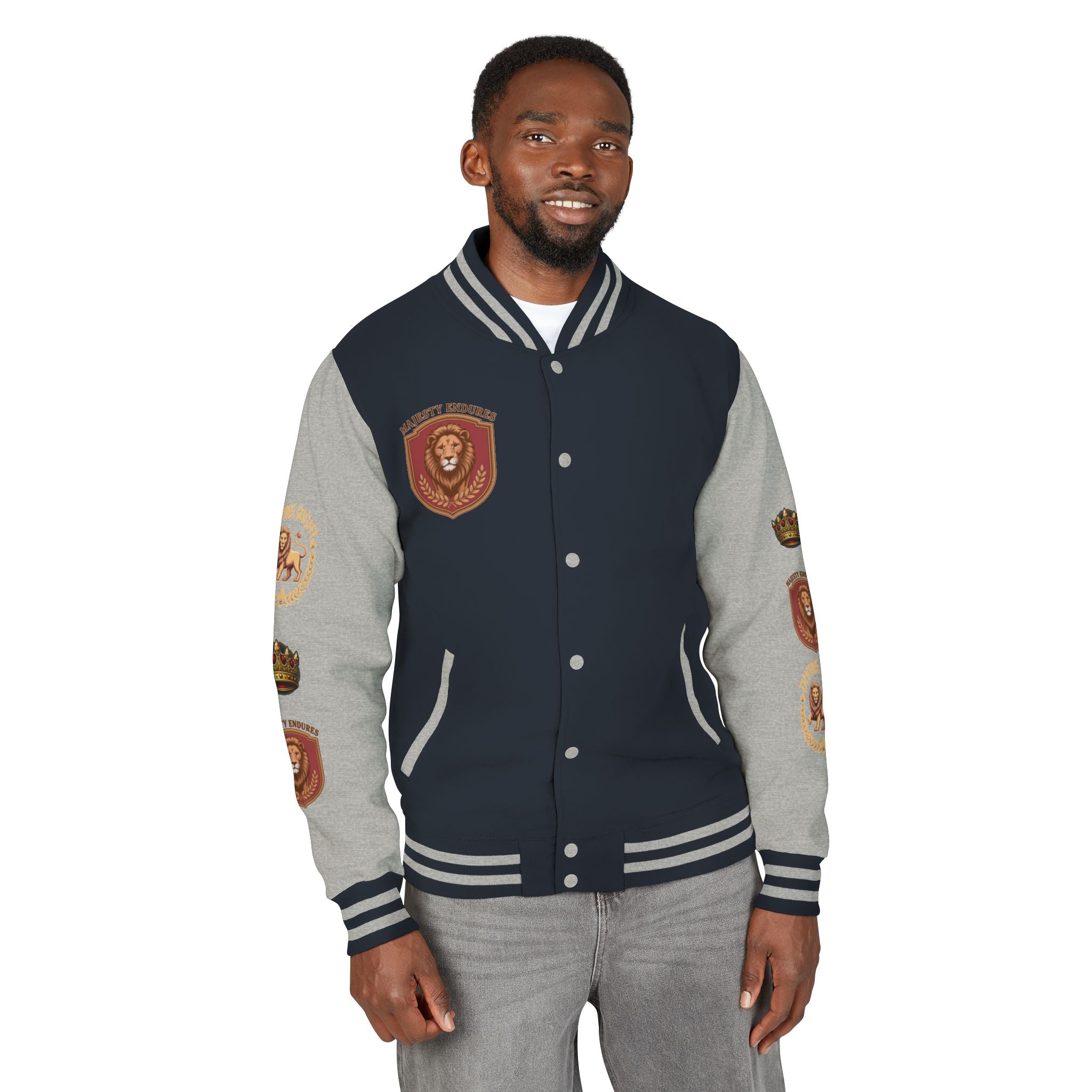 Authentic Royalty Men's "Crowned King" Letterman/Varsity Jacket