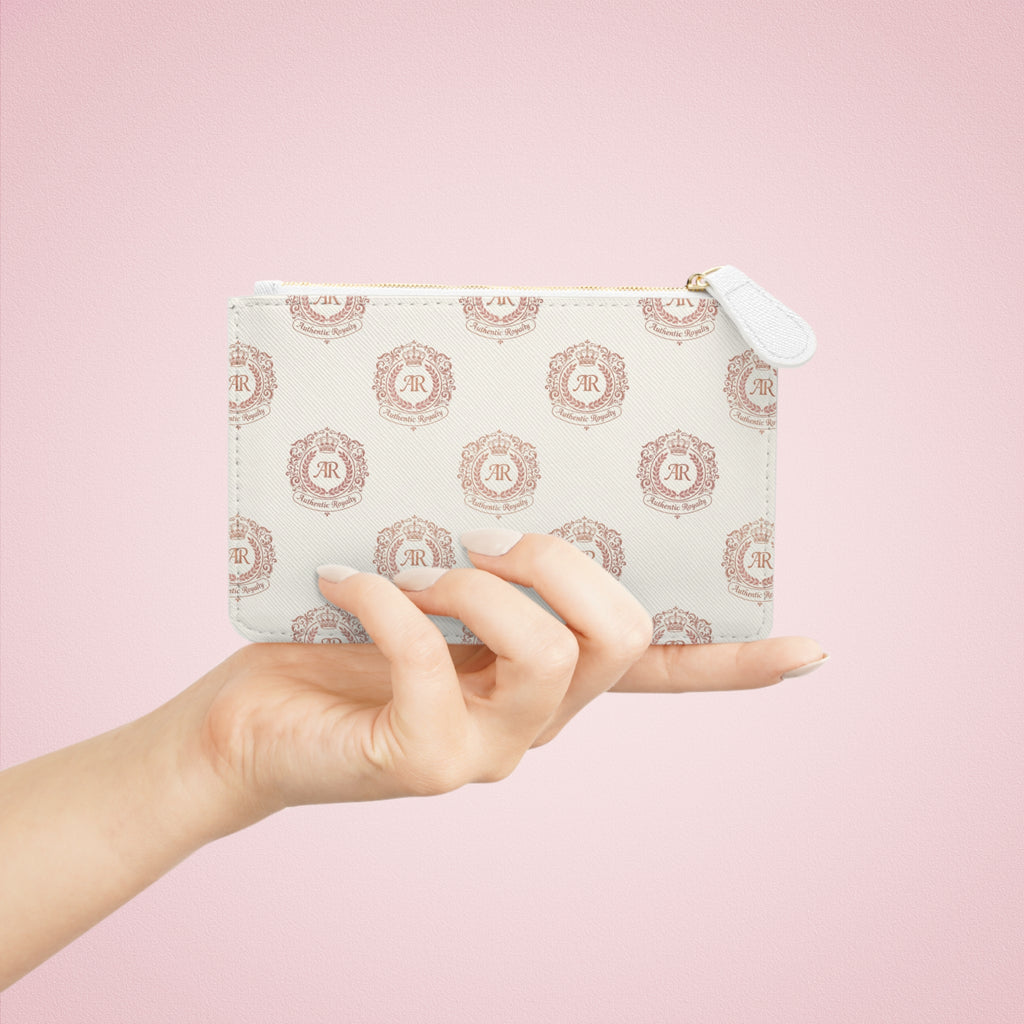 Mini Clutch Bag – Cream & Rose Gold Faux Leather