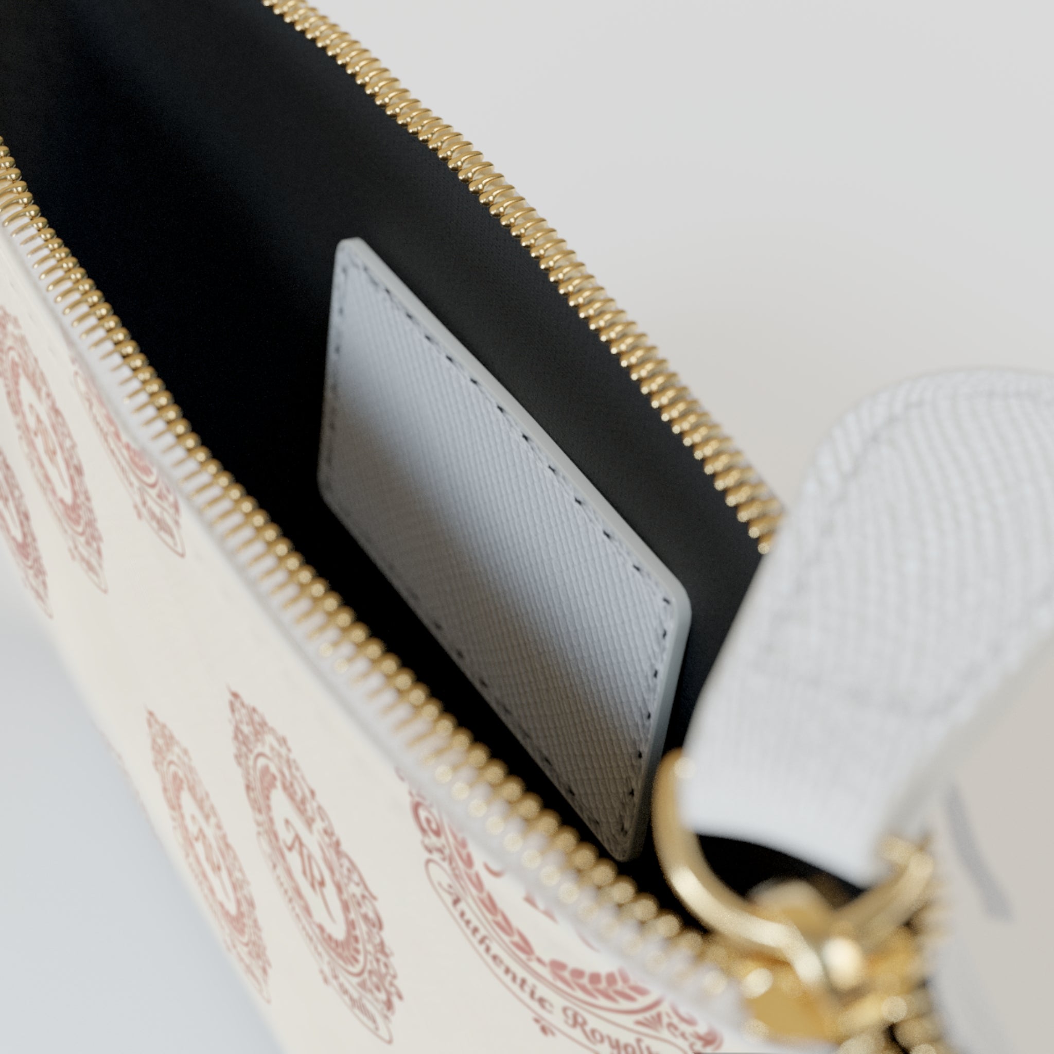 Mini Clutch Bag – Cream & Rose Gold Faux Leather