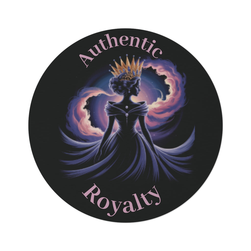 Authentic Royalty "Crowned Queen" Round Floor Rug